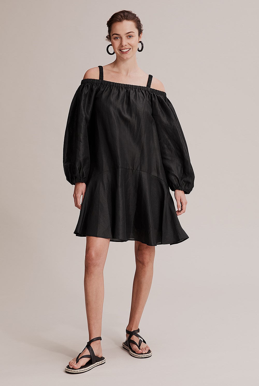 Ruched Strap Mini Dress