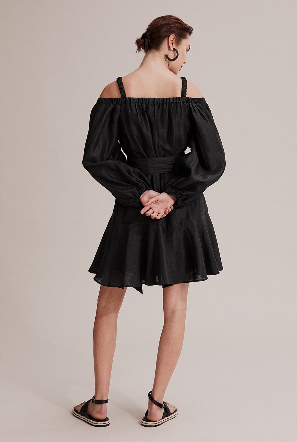 Ruched Strap Mini Dress