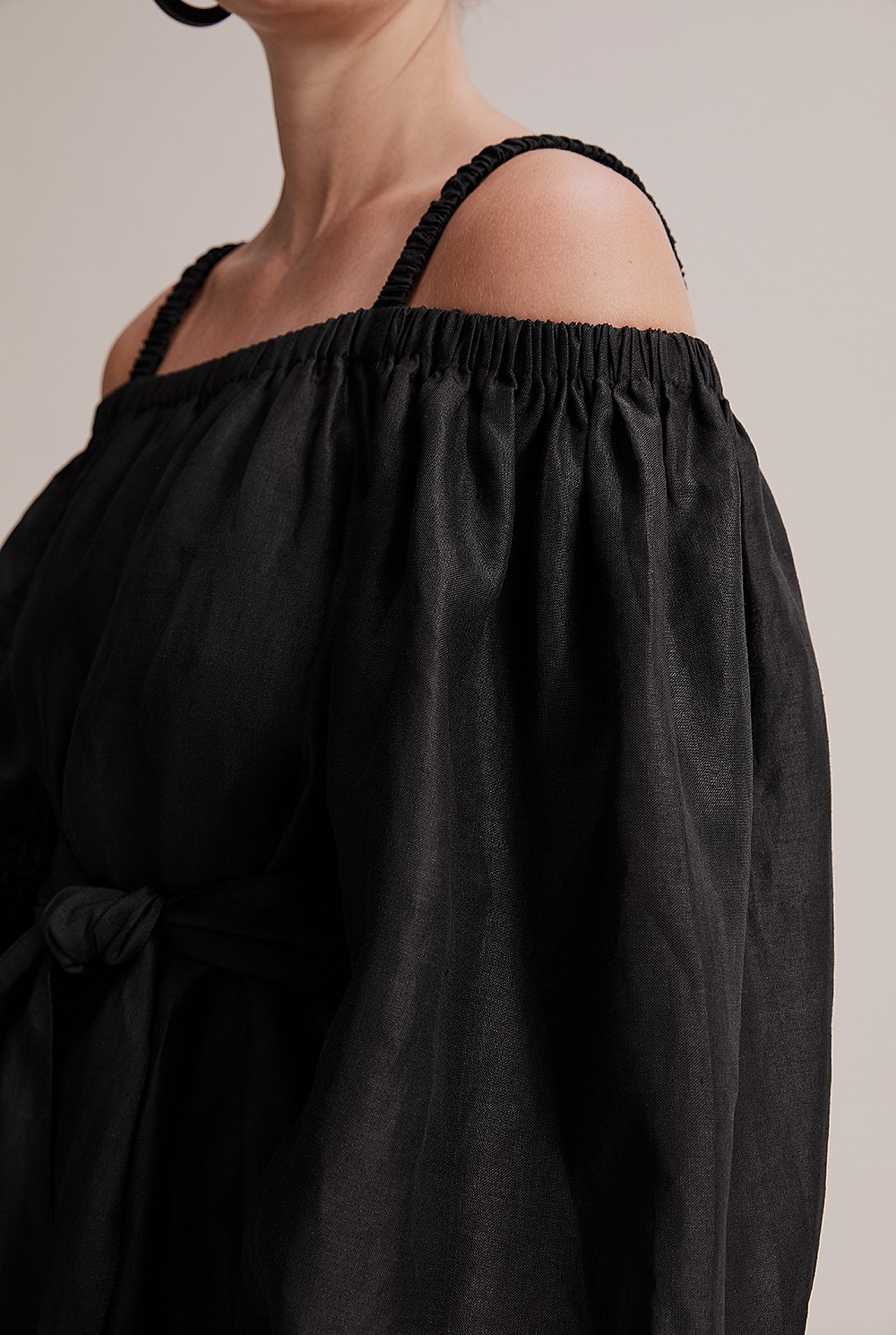 Ruched Strap Mini Dress