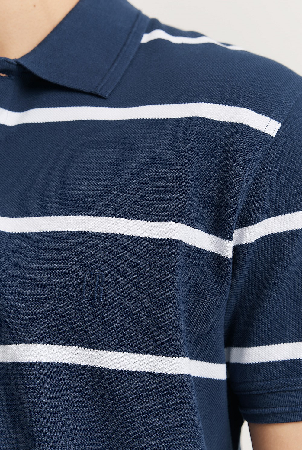 Stripe Pique Polo