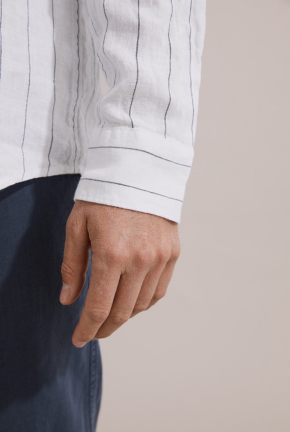Regular Fit Linen Stripe Shirt