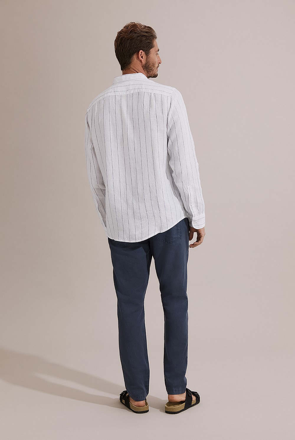 Regular Fit Linen Stripe Shirt