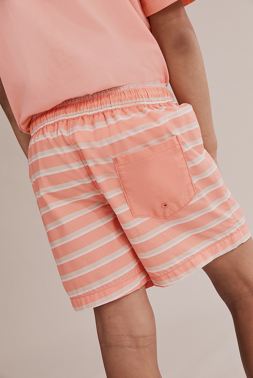 Multi Stripe Recycled Board Short