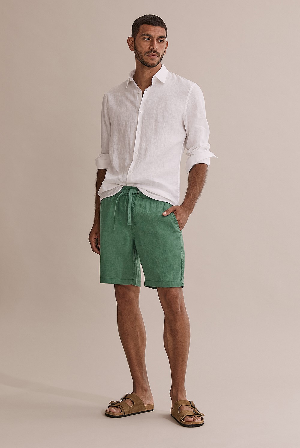 Organically Grown Linen Drawcord Short