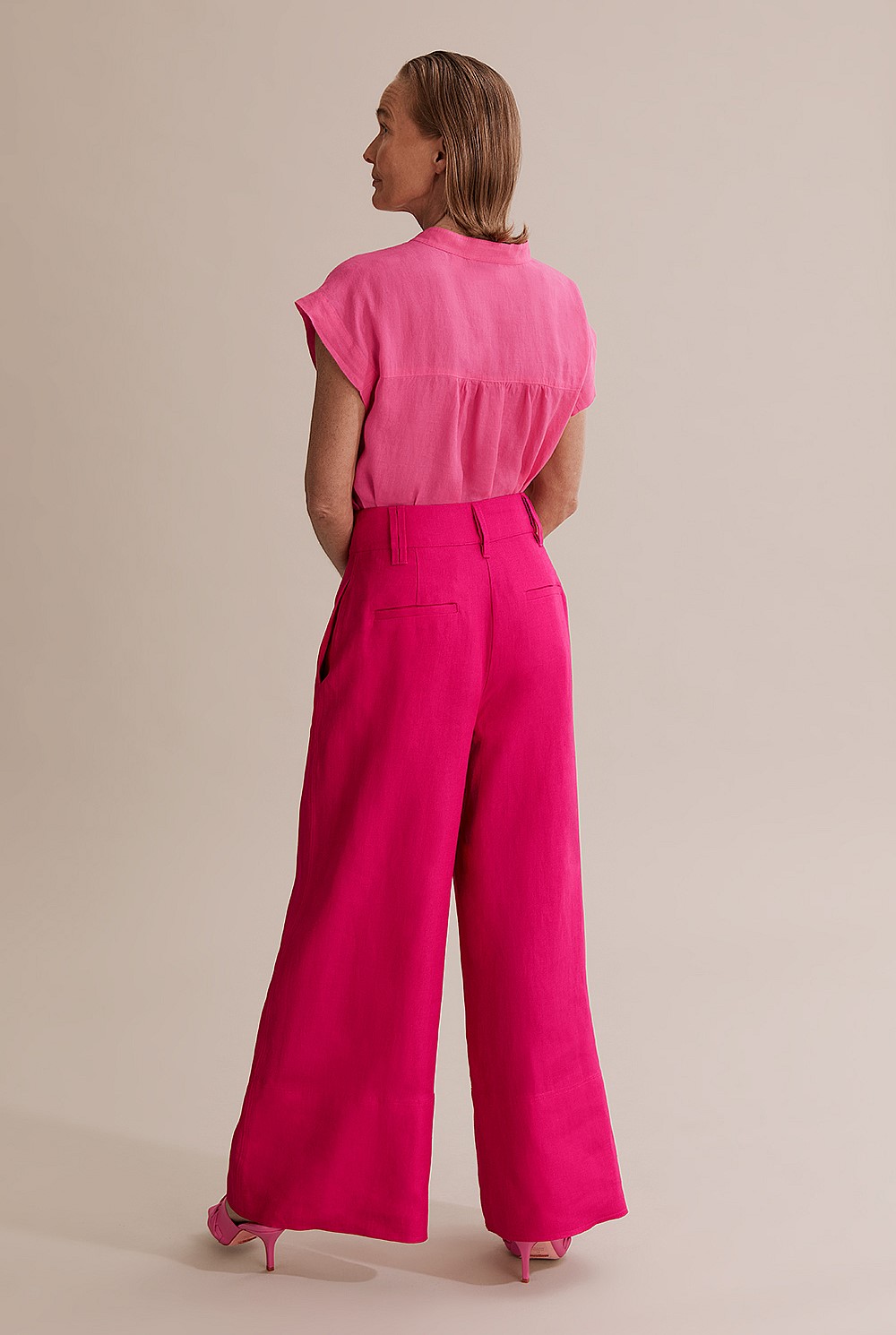 Organically Grown French Linen Wide Leg Pant