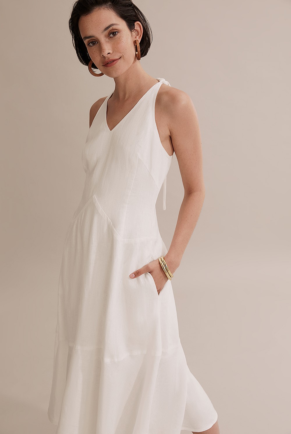 Panelled Halter Dress