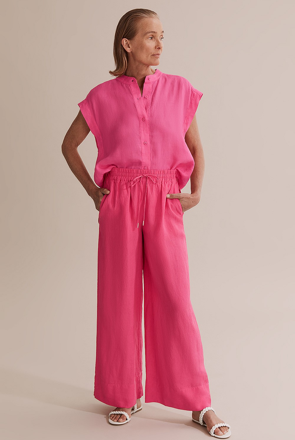 Organically Grown French Linen Palazzo Pant