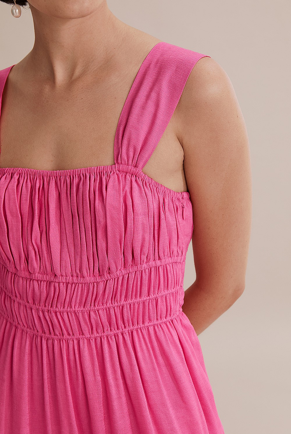 Gathered Detail Maxi Dress