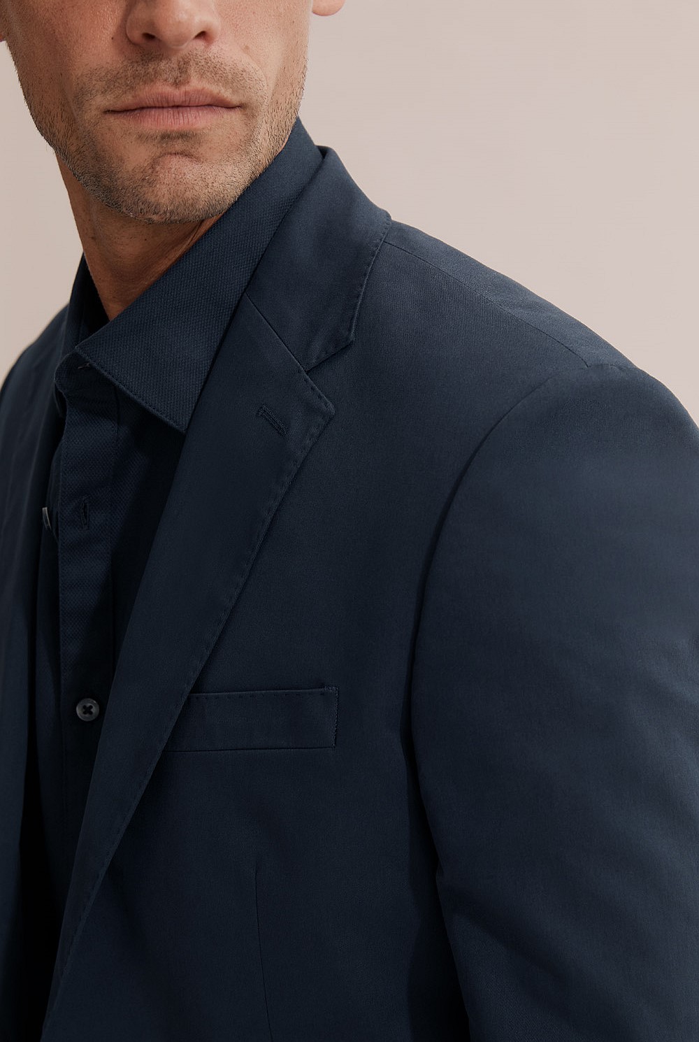 Slim Fit Cotton Stretch Blazer