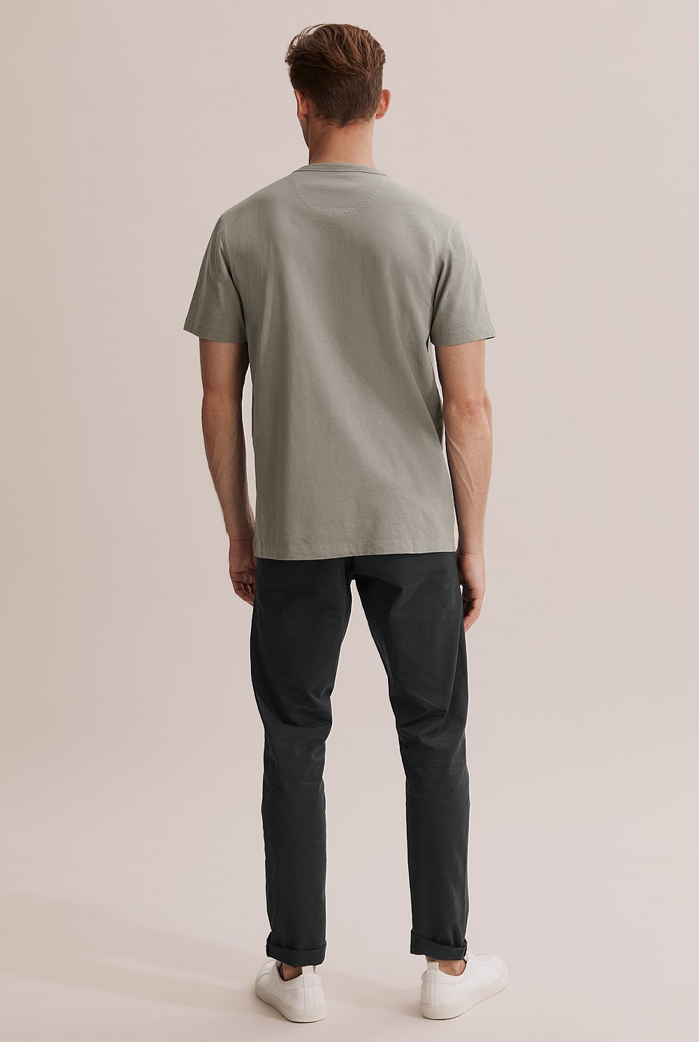 Short Sleeve Slub Henley