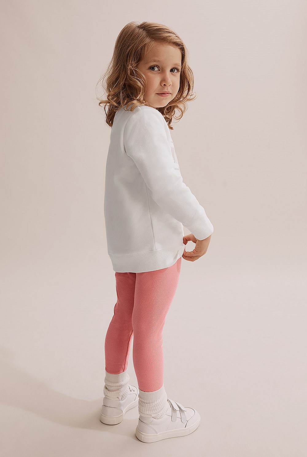 Organically Grown Cotton Blend Solid Rib Legging