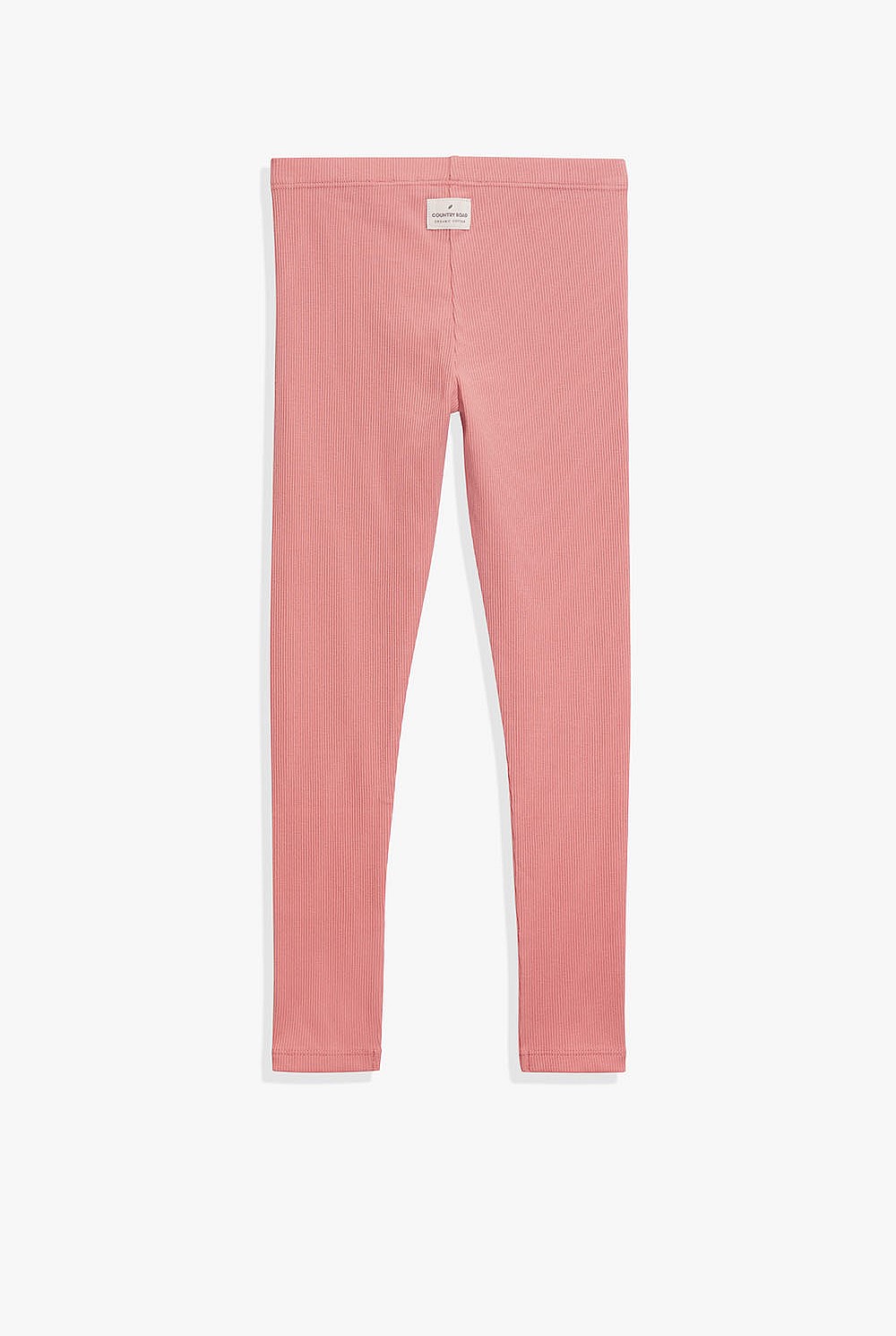 Organically Grown Cotton Blend Solid Rib Legging