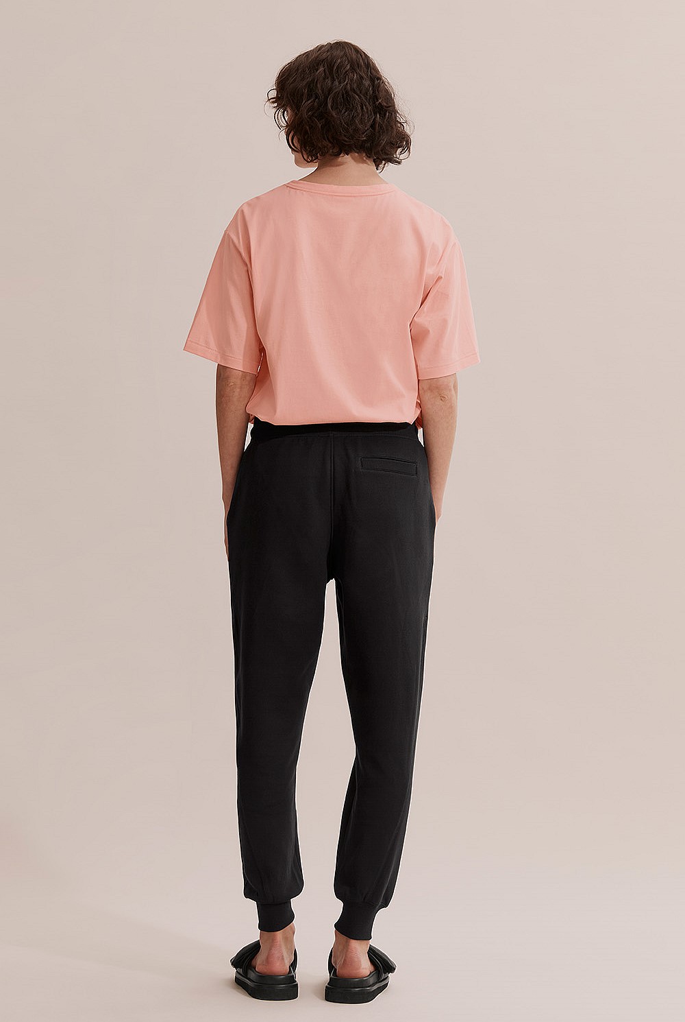 Cotton Rib Cuff Track Pant