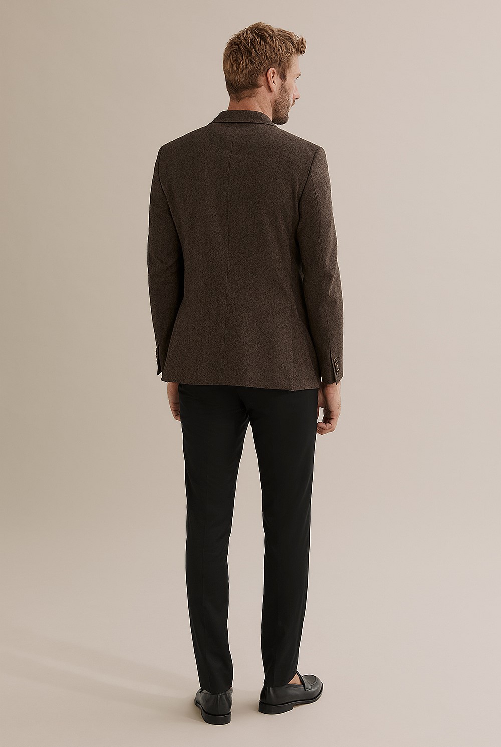 Regular Fit Herringbone Tweed Blazer