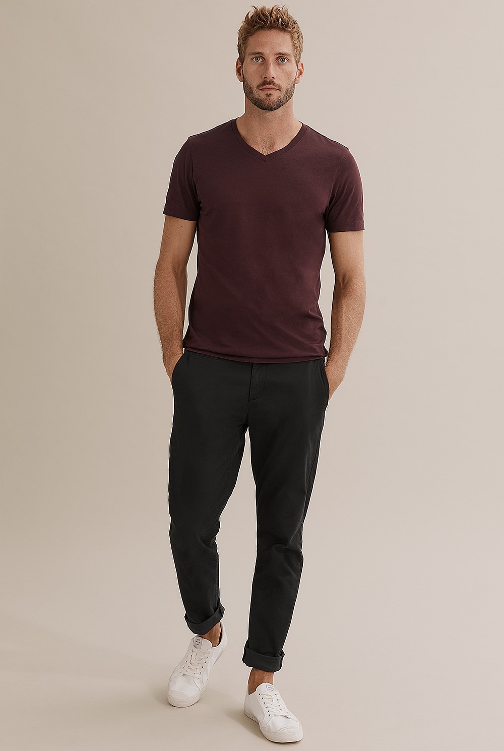 Pima Cotton V-Neck T-Shirt