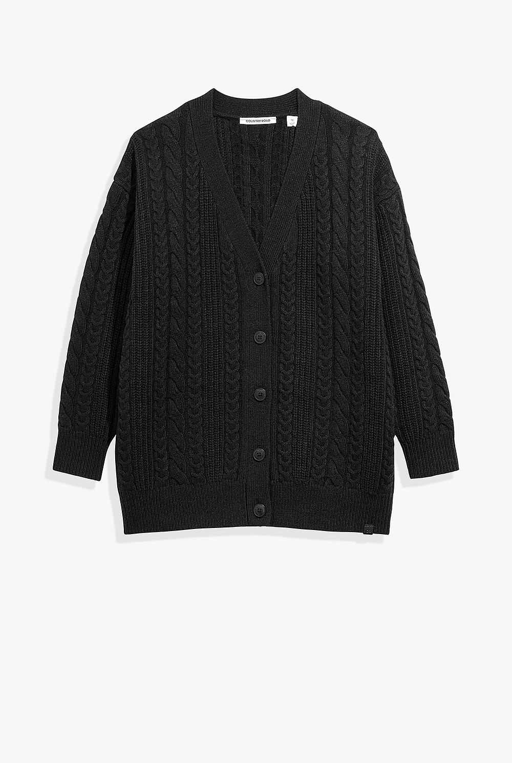Teen Longline Cable Cardigan