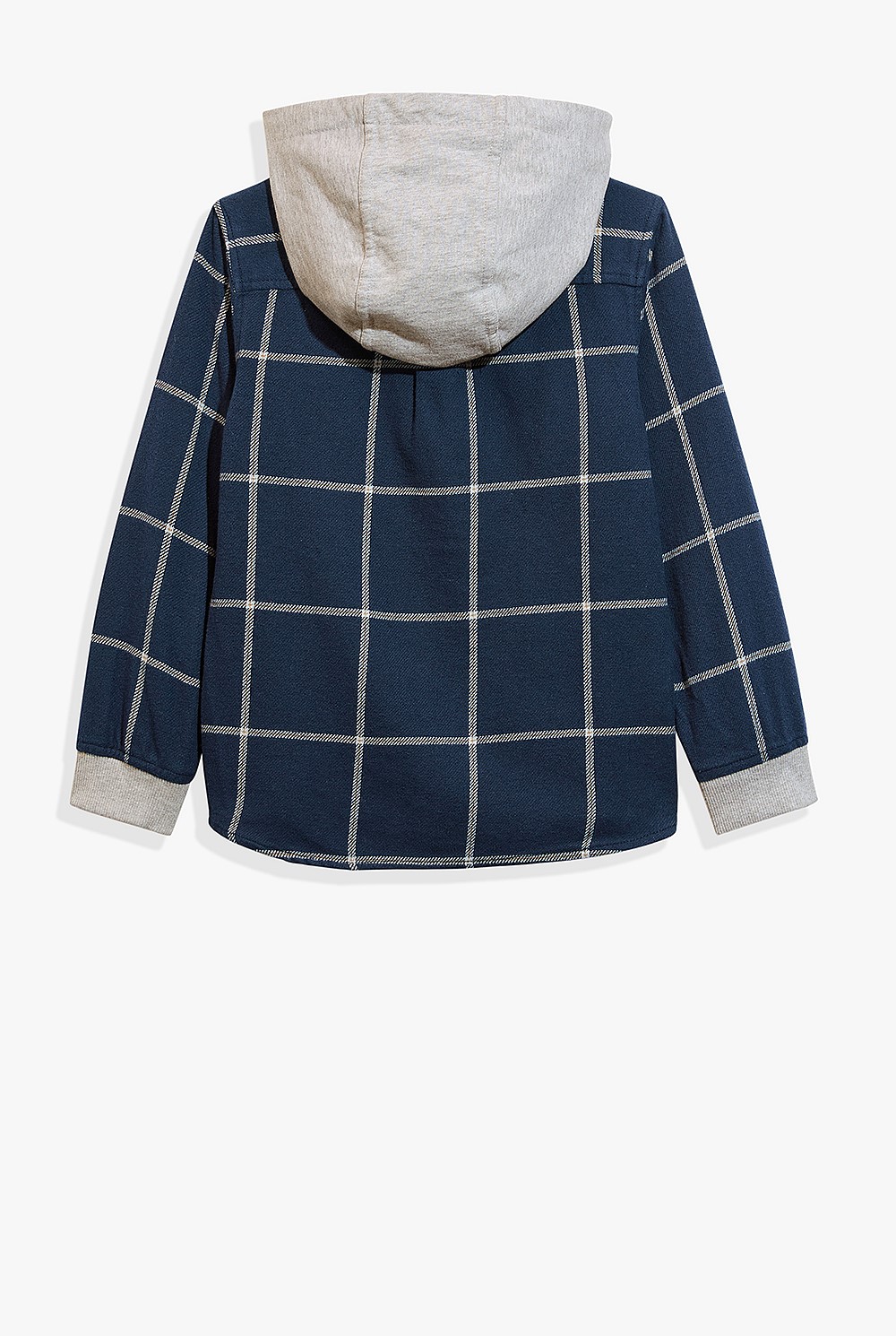 Check Hooded Shirt