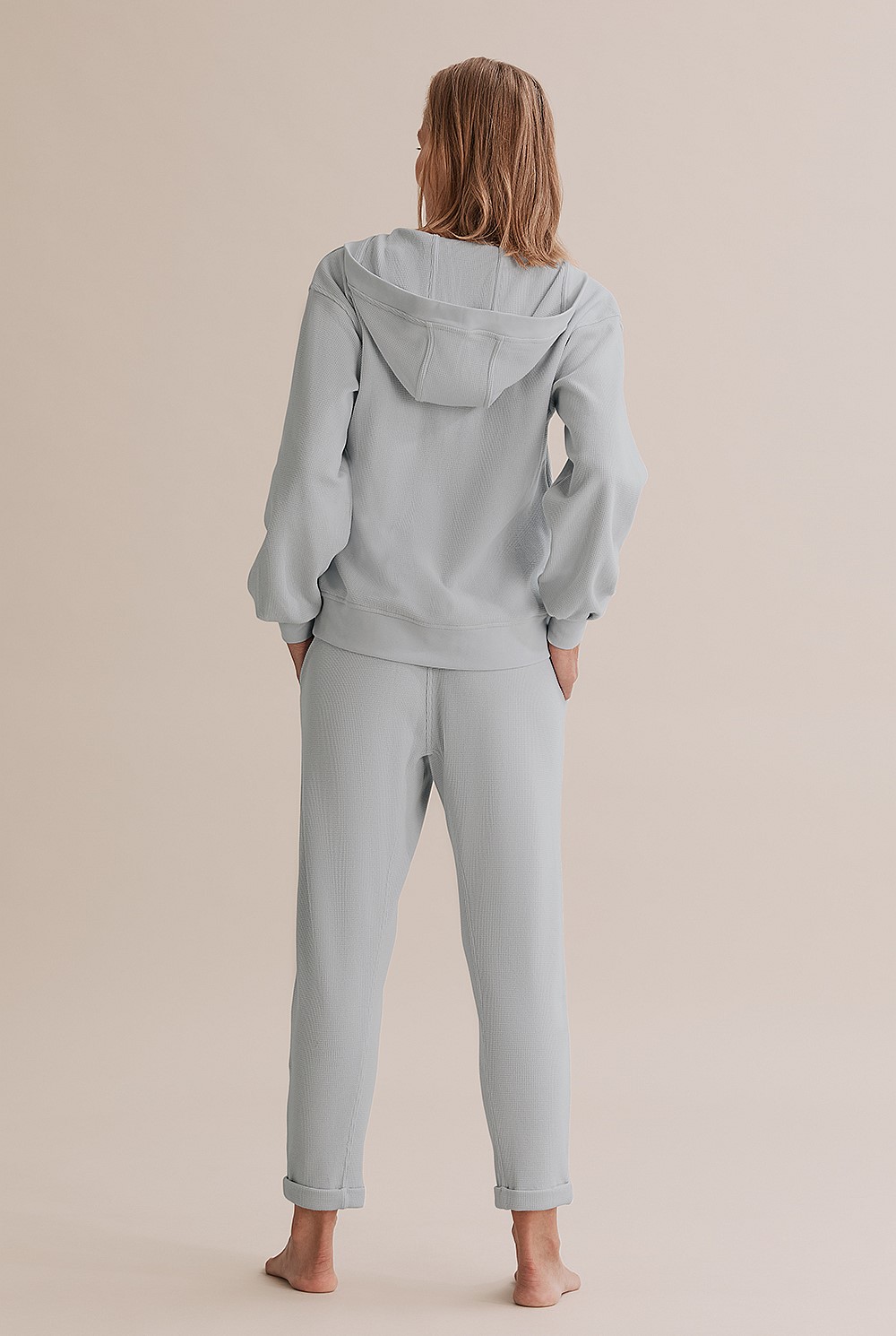 Waffle Lounge Hooded Knit