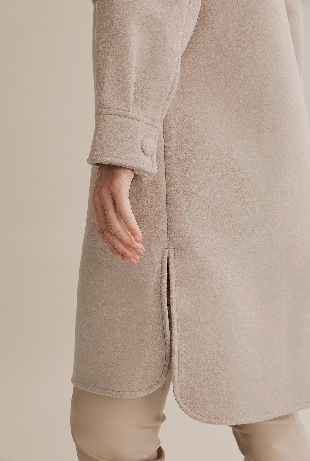 Wool Felt Shirt Dress
