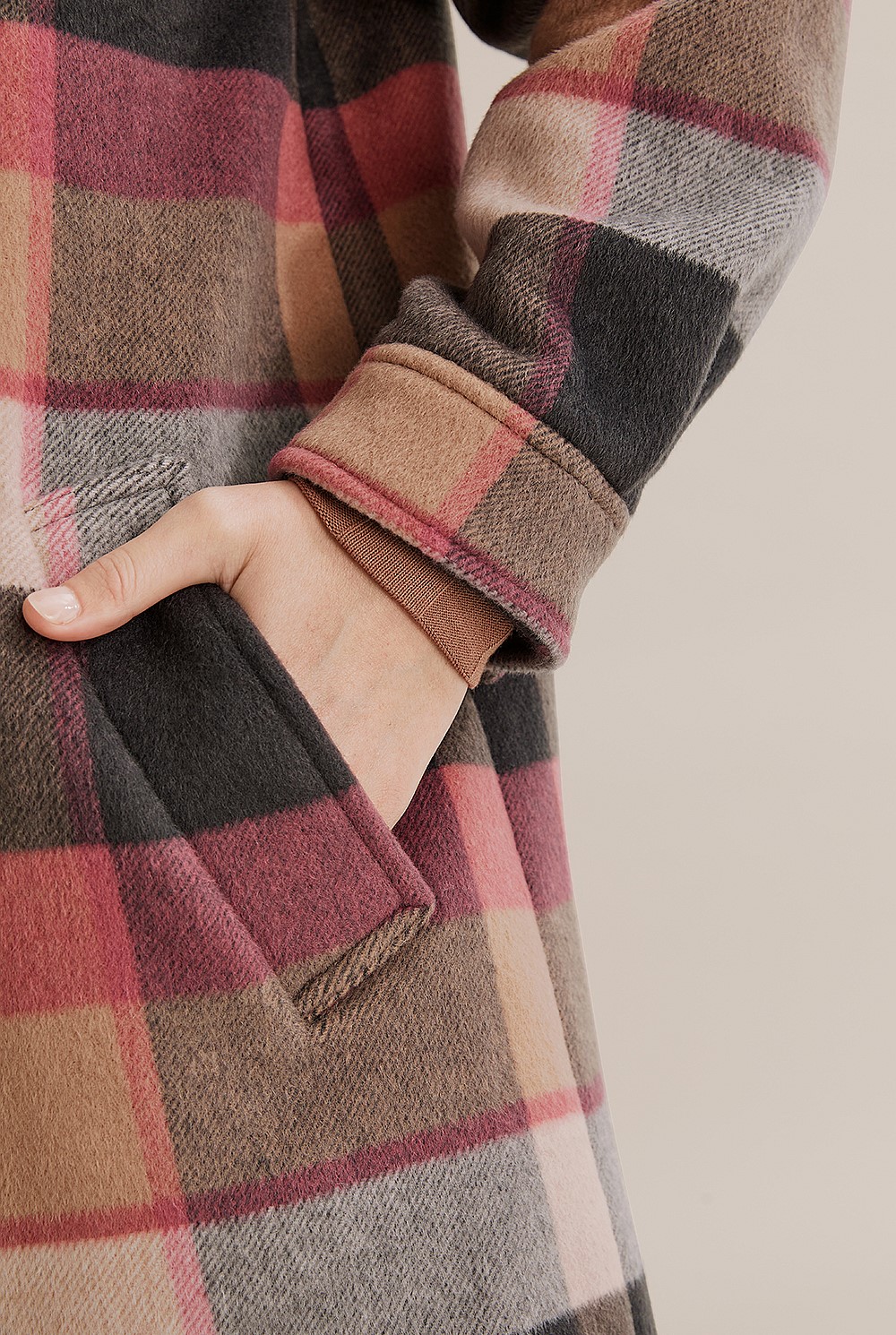 Longline Check Coat