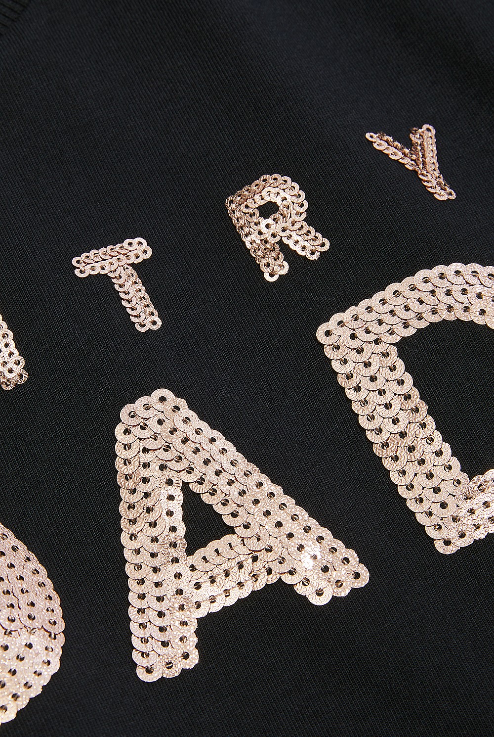 Cotton Sequin Logo T-Shirt