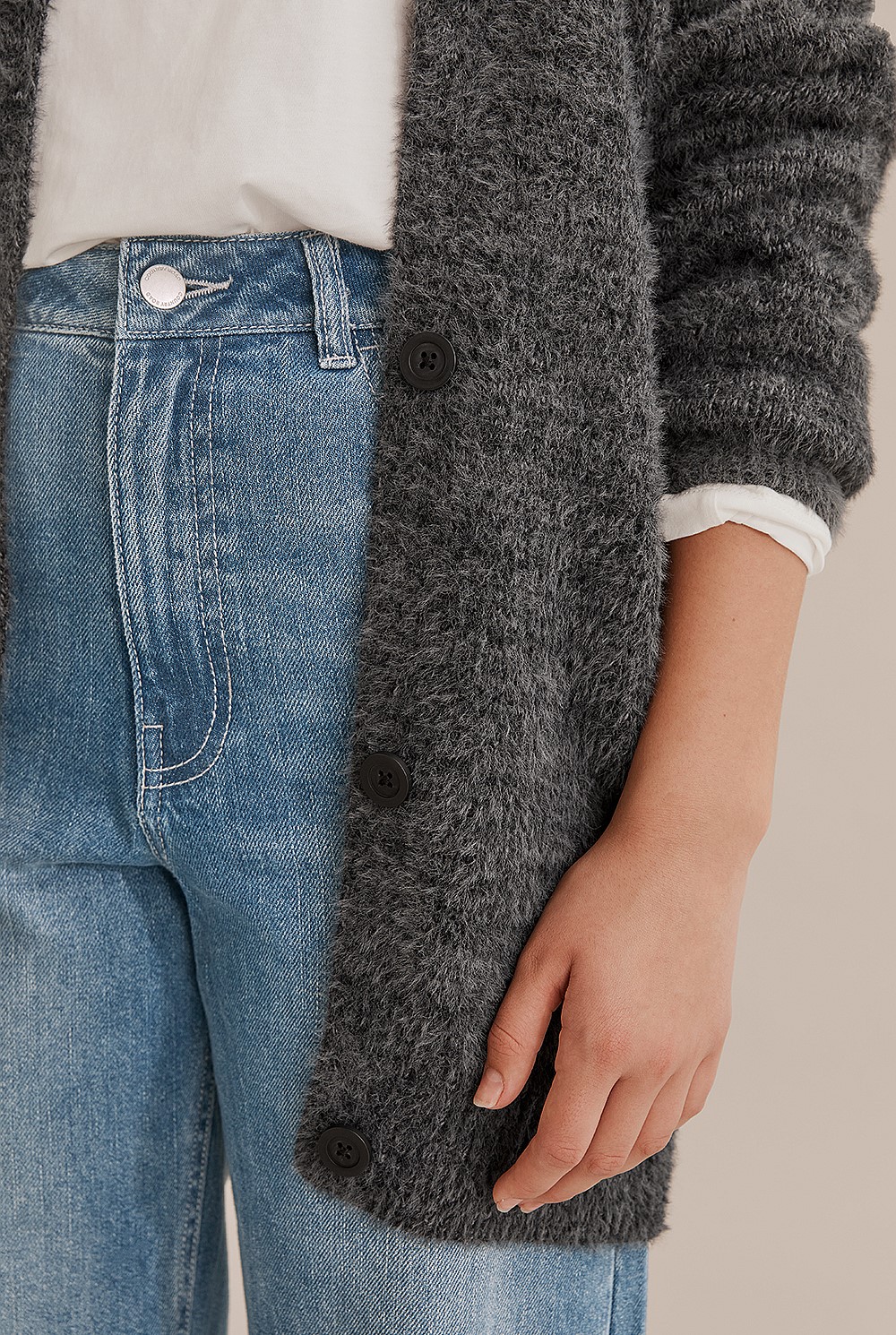 Teen Fluffy Ombre Cardigan