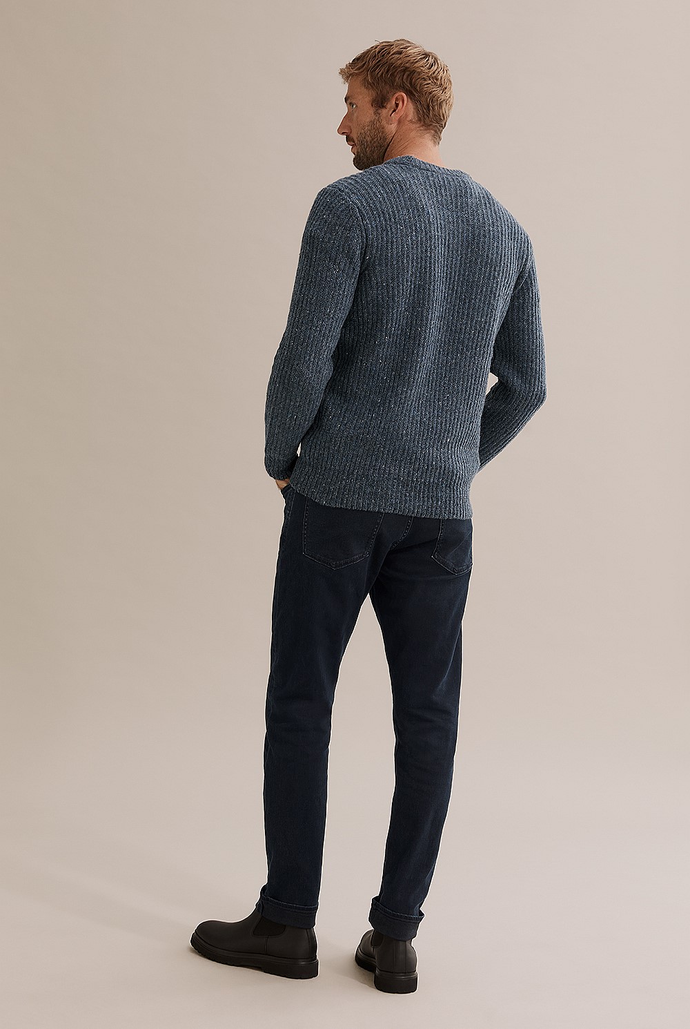 Merino Nep Crew Knit
