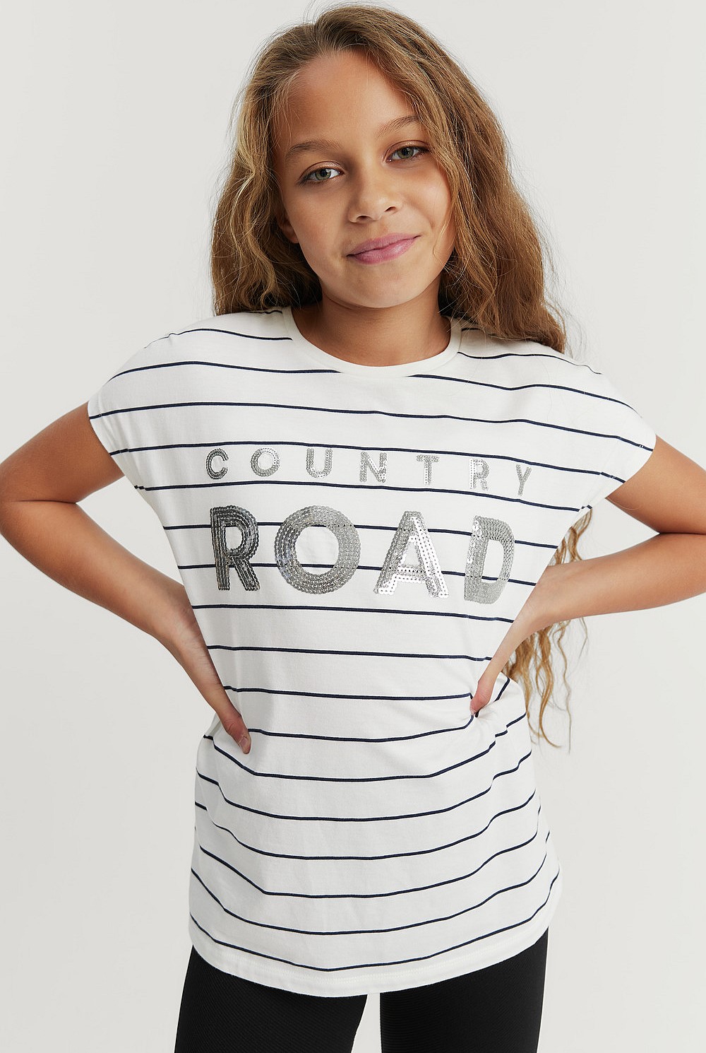 Teen Recycled Cotton Logo Sequin T-Shirt