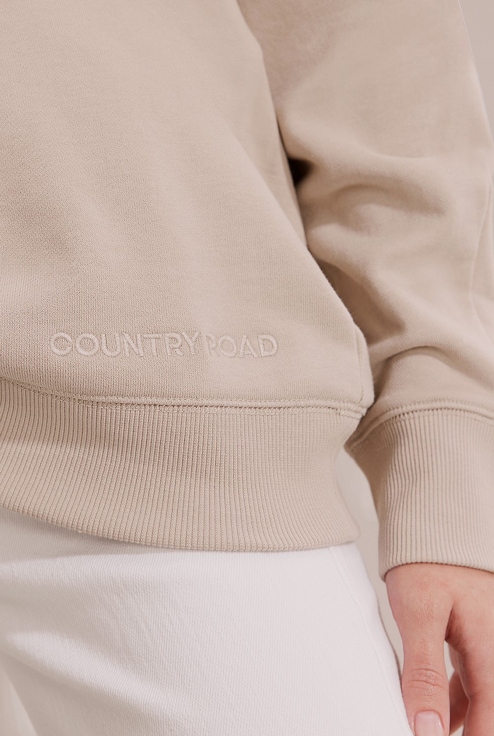 Cotton Crew Neck Tunic Sweat