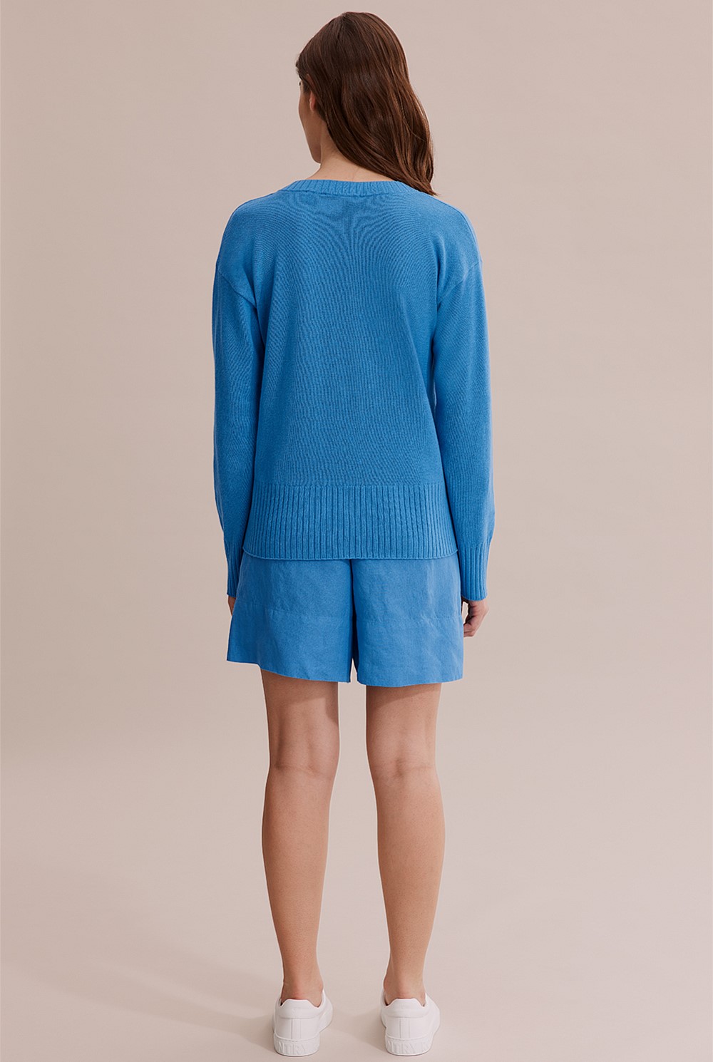 Cotton Wool V-Neck Pullover