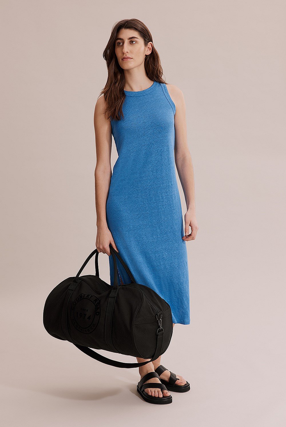 Linen Jersey Tank Dress