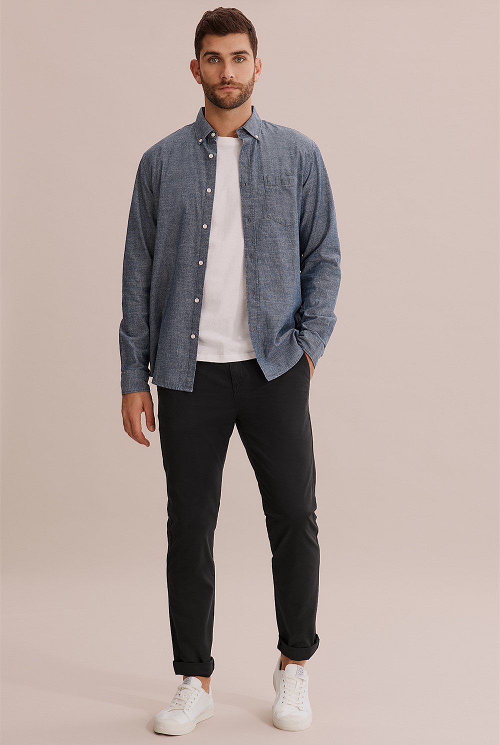 Regular Fit Chambray Shirt