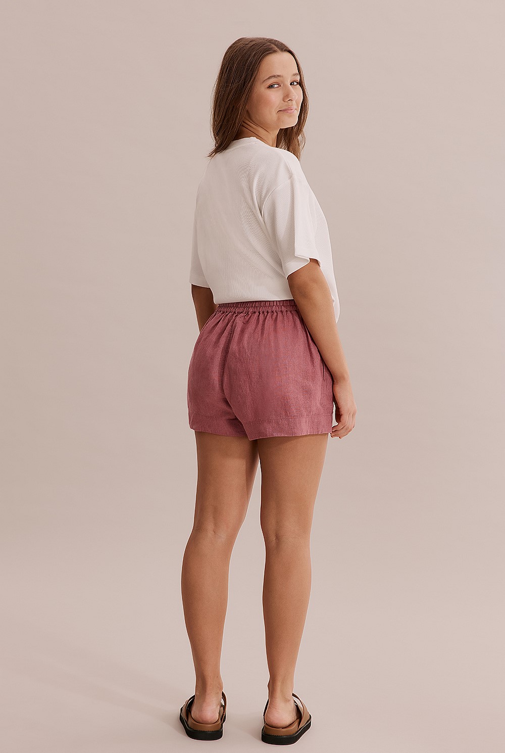 Teen Pull-On Linen Short
