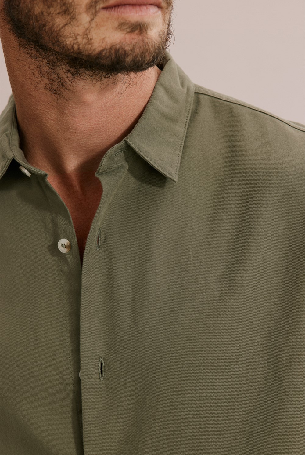 Australian Cotton Relaxed Fit Twill Shirt