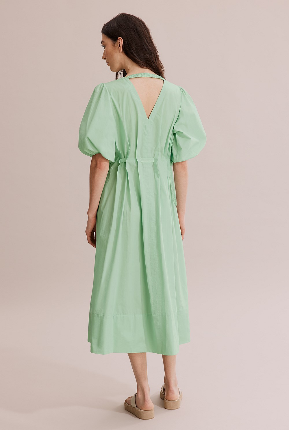 Gathered Detail Midi Dress