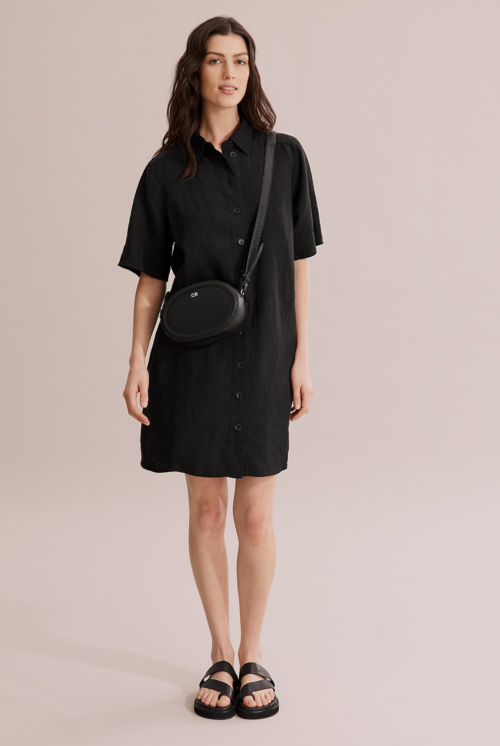 Organically Grown Linen Short Sleeve Linen Dress