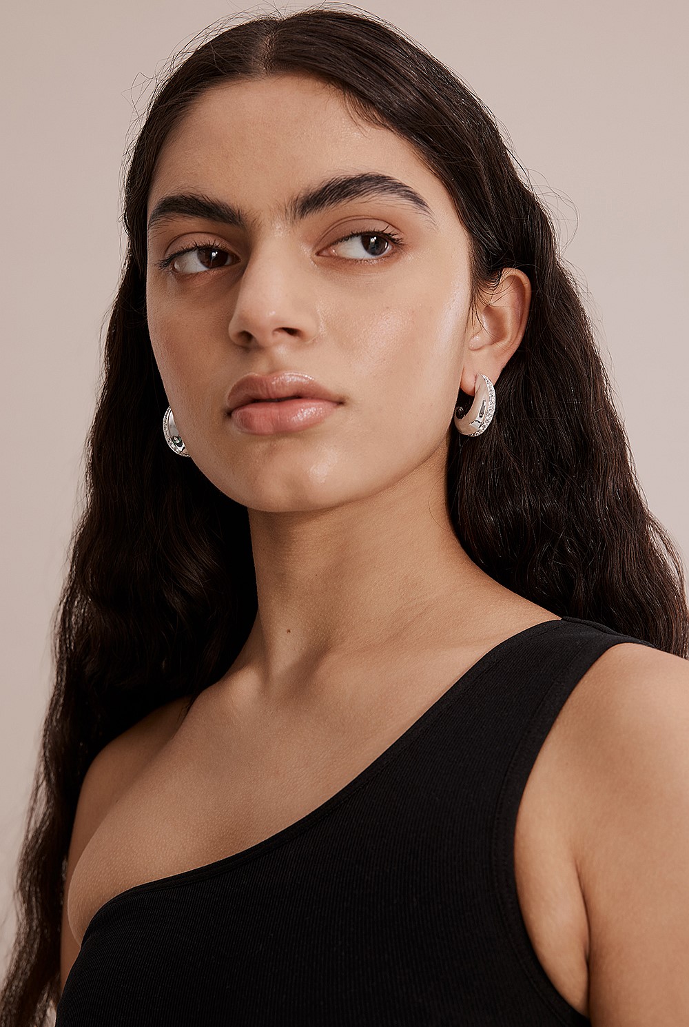 Livvy Crystal Hoop Earring