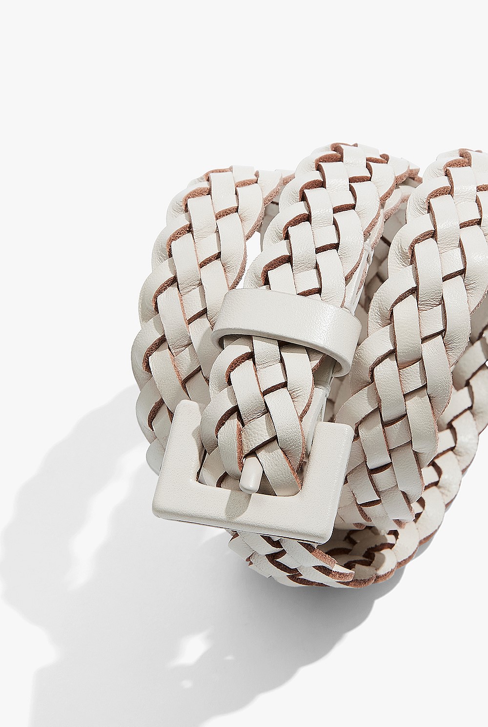 Thin Weave Leather Belt