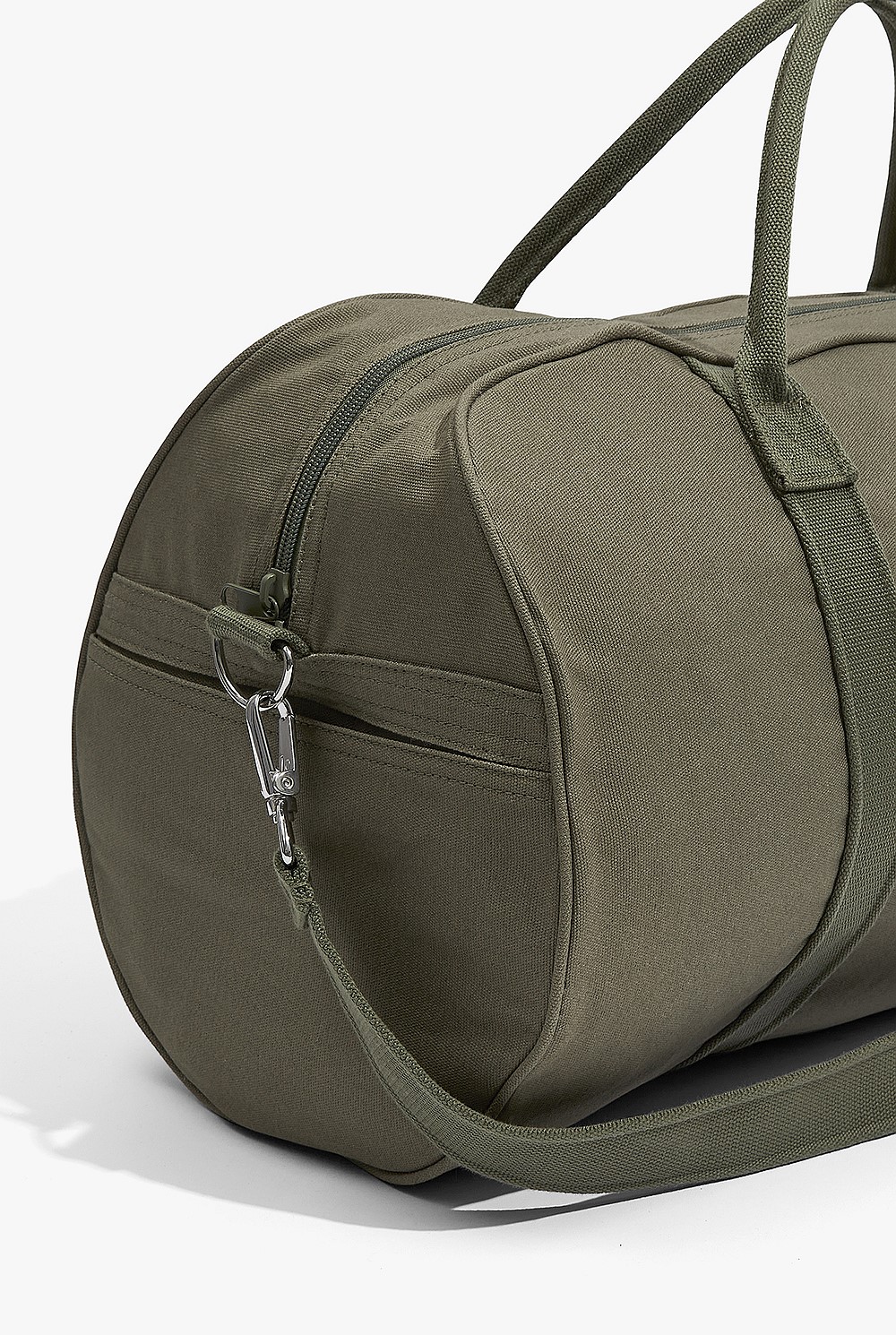 Cotton Zip Canvas Logo Tote