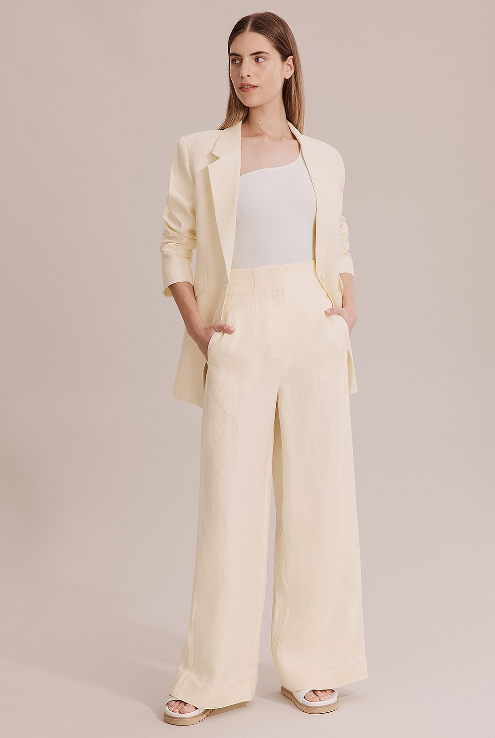 Organically Grown Linen Wide Leg Pant