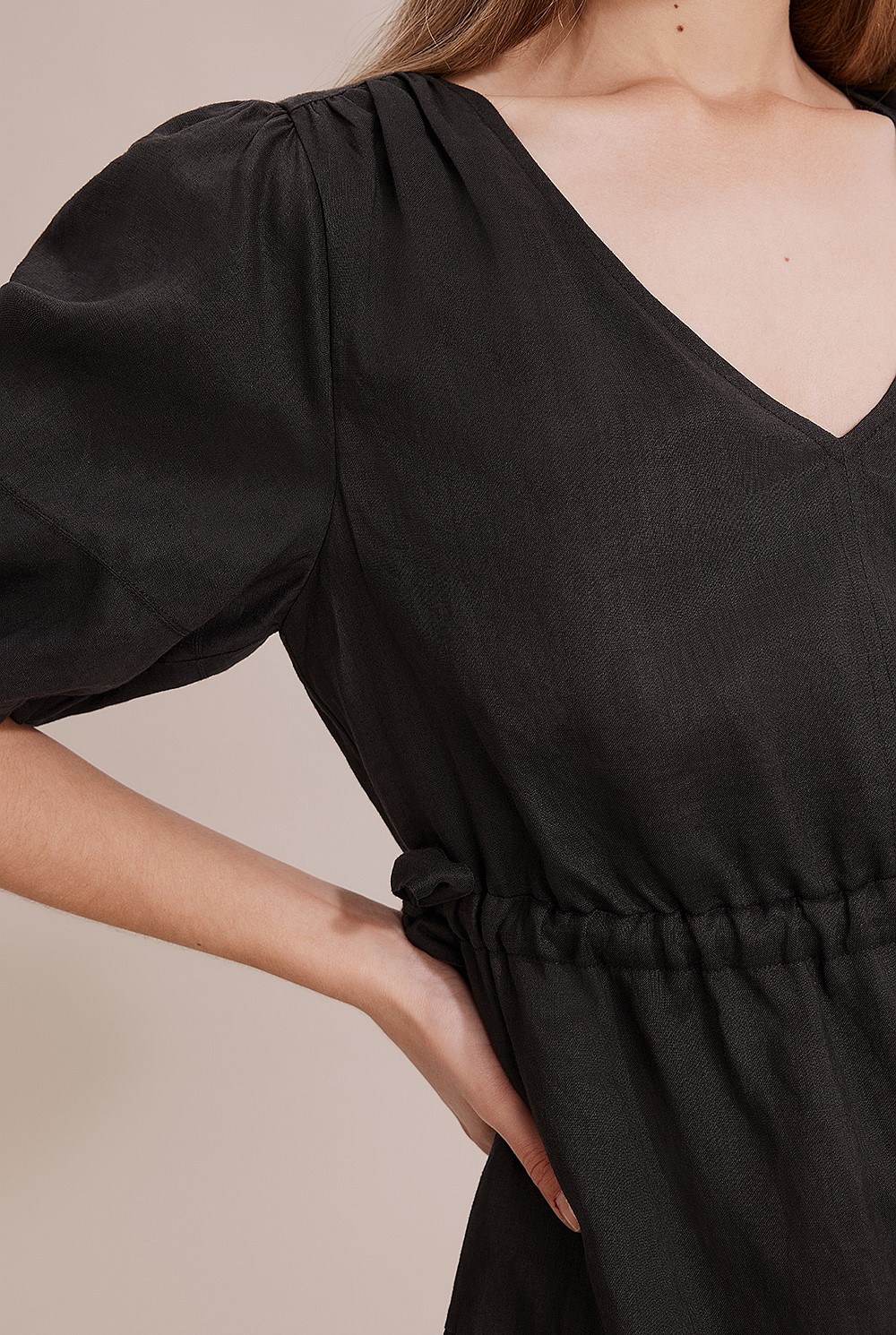 Gathered Tie Maxi Dress