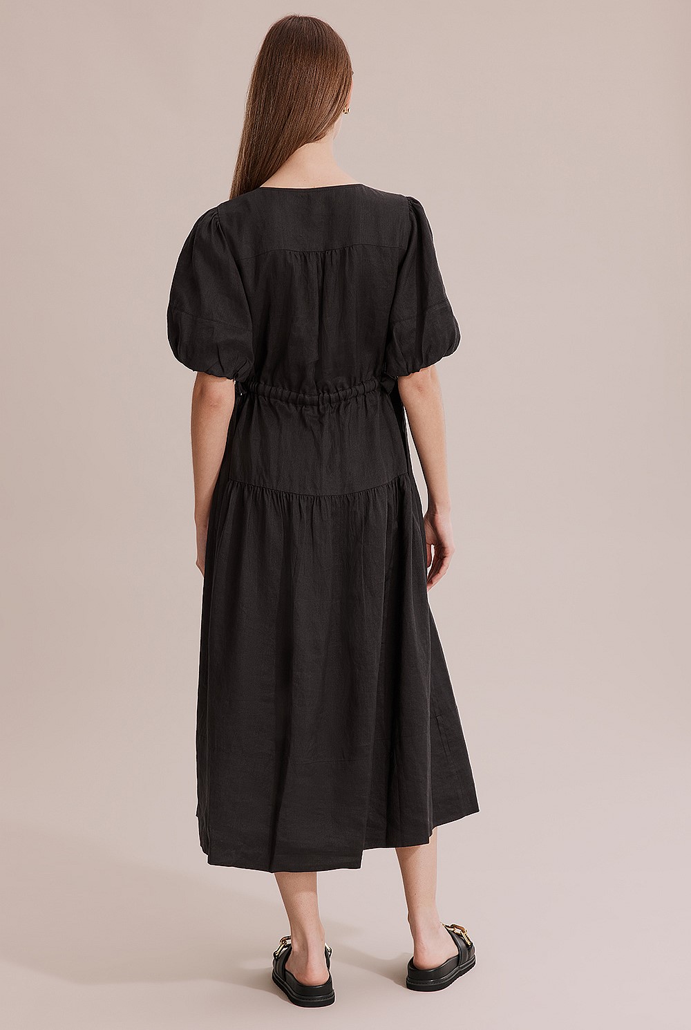 Gathered Tie Maxi Dress