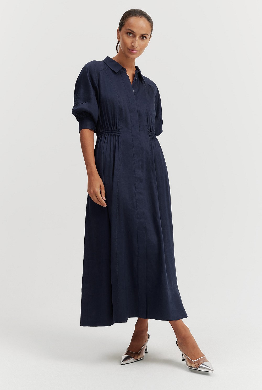 Cinched Shirt Dress