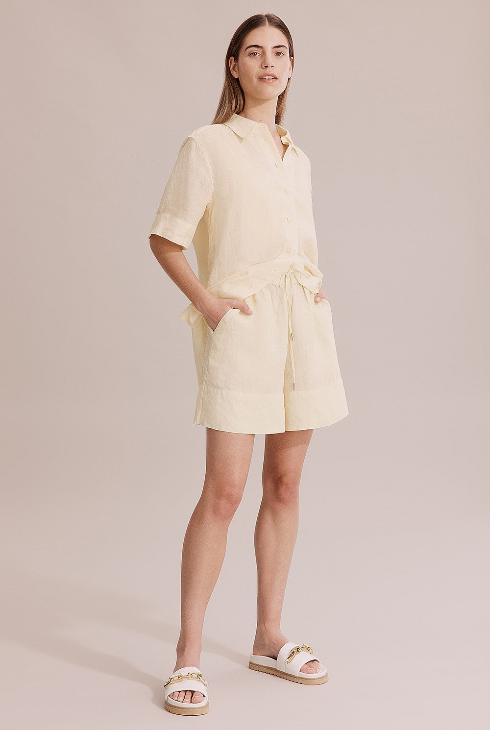 Organically Grown Linen Palazzo Short