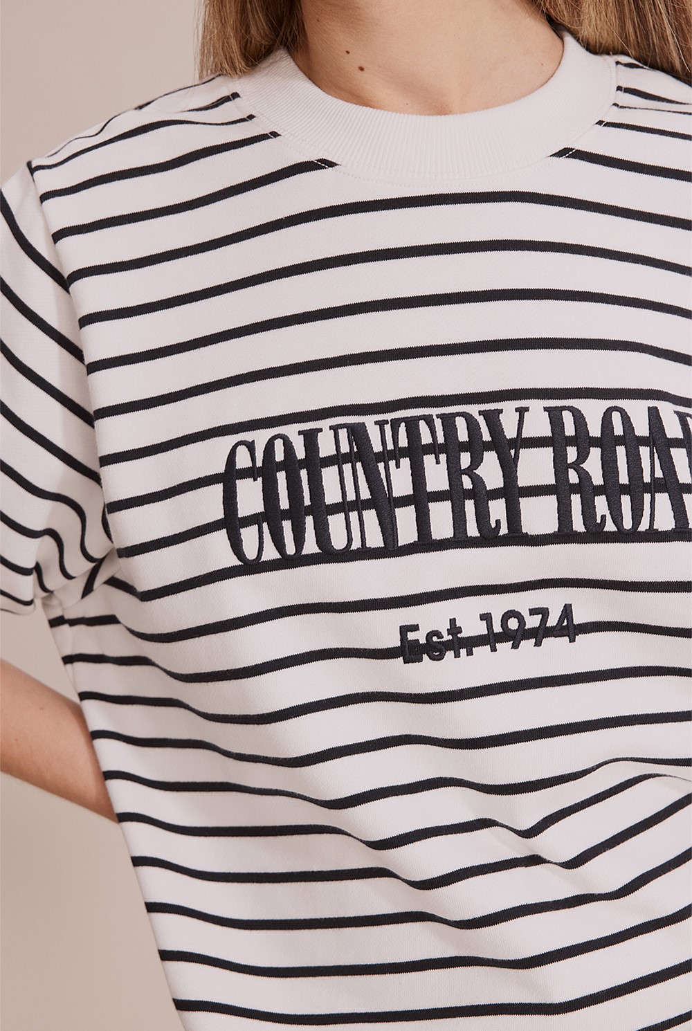 Cotton Stripe Heritage Sweat