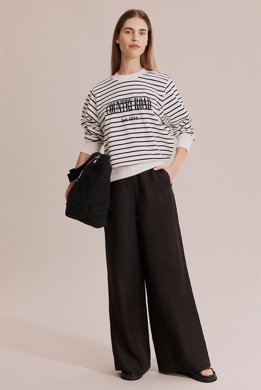 Cotton Stripe Heritage Sweat
