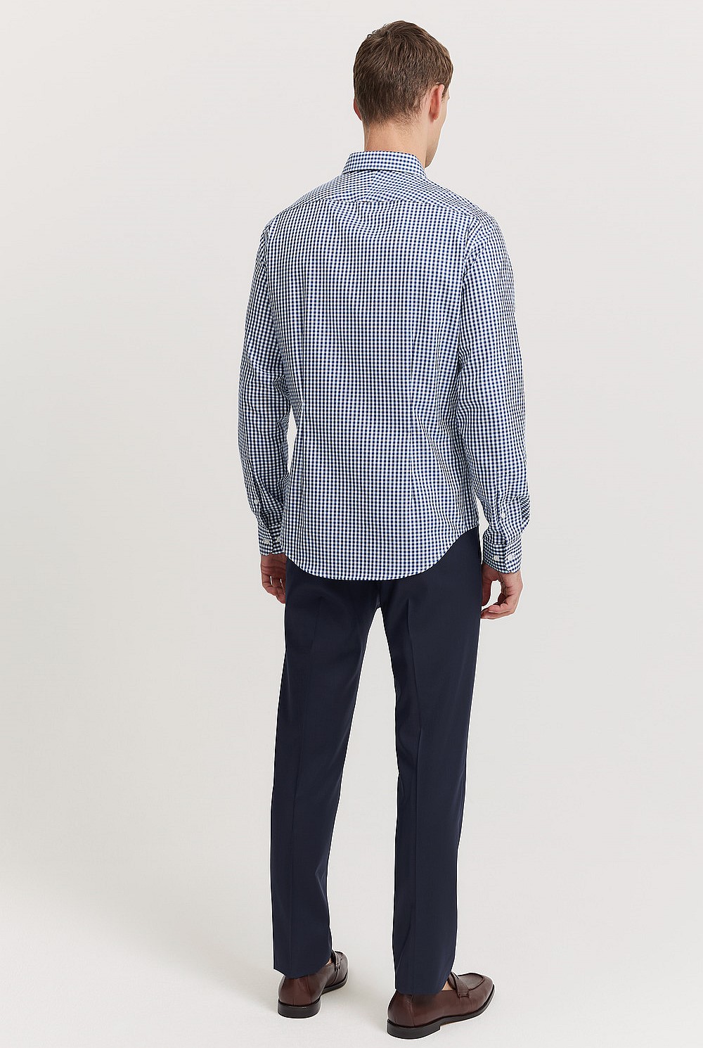 Slim Fit Gingham Travel Shirt