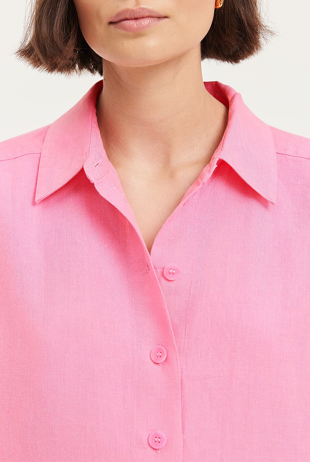 Linen Short Sleeve Linen Dress