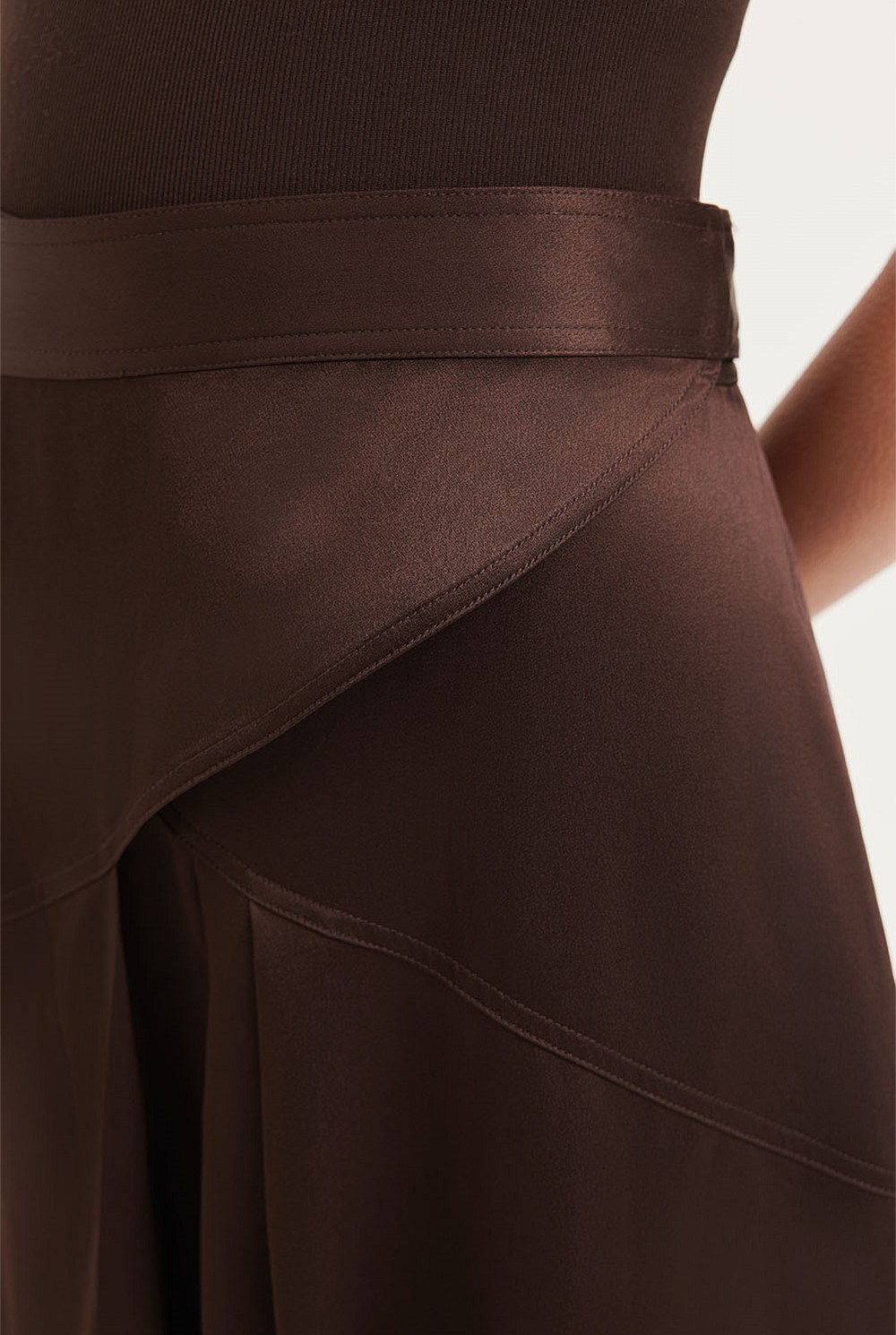 Satin Wrap Skirt