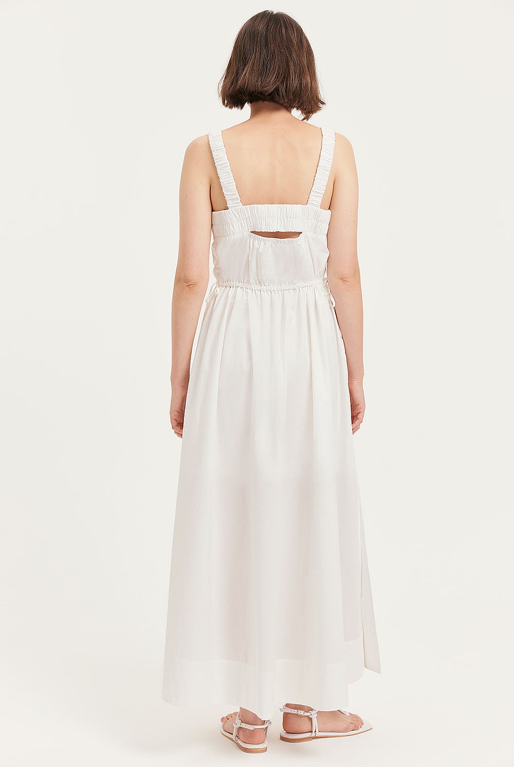 Cotton Elastic Detail Dress